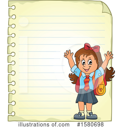 Royalty-Free (RF) School Girl Clipart Illustration by visekart - Stock Sample #1580698