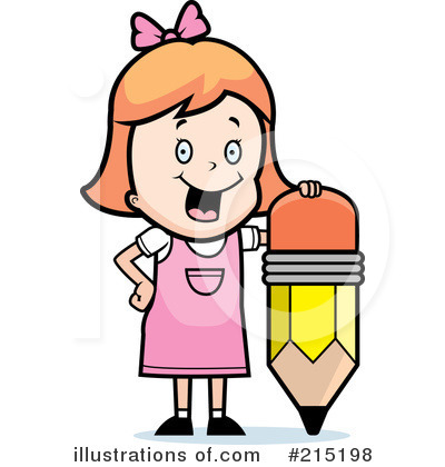 Royalty-Free (RF) School Girl Clipart Illustration by Cory Thoman - Stock Sample #215198