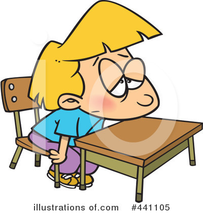 Royalty-Free (RF) School Girl Clipart Illustration by toonaday - Stock Sample #441105