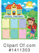 School Time Table Clipart #1411303 by visekart