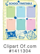 School Time Table Clipart #1411304 by visekart