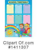 School Time Table Clipart #1411307 by visekart