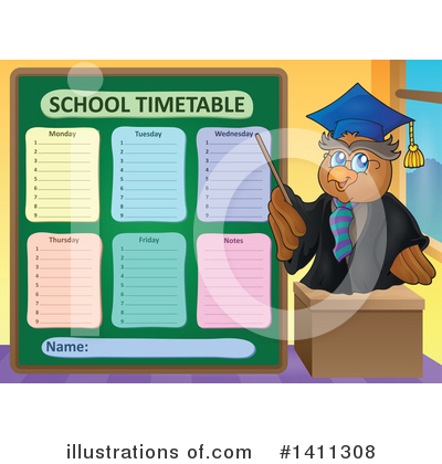 Royalty-Free (RF) School Time Table Clipart Illustration by visekart - Stock Sample #1411308