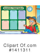 School Time Table Clipart #1411311 by visekart