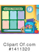 School Time Table Clipart #1411320 by visekart