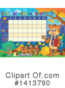School Time Table Clipart #1413790 by visekart