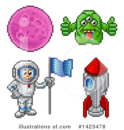 Astronaut Clipart #1423478 by AtStockIllustration