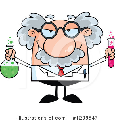 Royalty-Free (RF) Scientist Clipart Illustration by Hit Toon - Stock Sample #1208547