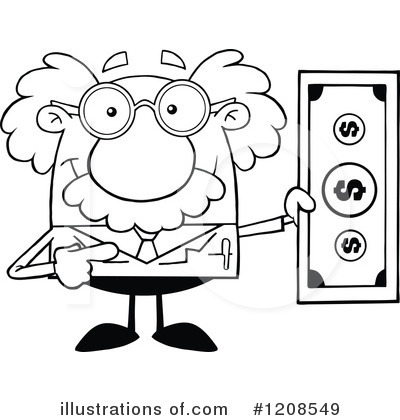 Royalty-Free (RF) Scientist Clipart Illustration by Hit Toon - Stock Sample #1208549