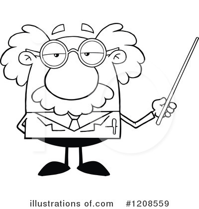 Royalty-Free (RF) Scientist Clipart Illustration by Hit Toon - Stock Sample #1208559
