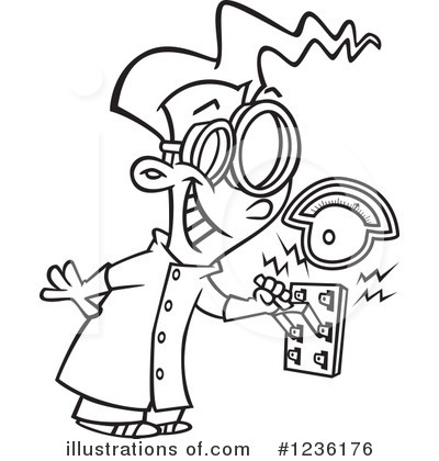 Royalty-Free (RF) Scientist Clipart Illustration by toonaday - Stock Sample #1236176