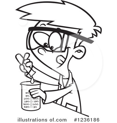 Royalty-Free (RF) Scientist Clipart Illustration by toonaday - Stock Sample #1236186