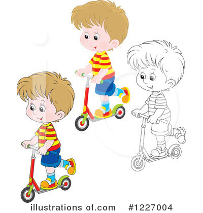 Royalty-Free (RF) Scooter Clipart Illustration by Alex Bannykh - Stock Sample #1227004
