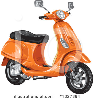 Royalty-Free (RF) Scooter Clipart Illustration by merlinul - Stock Sample #1327394
