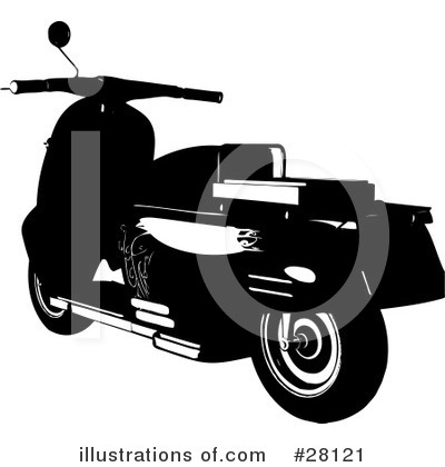 Royalty-Free (RF) Scooter Clipart Illustration by KJ Pargeter - Stock Sample #28121