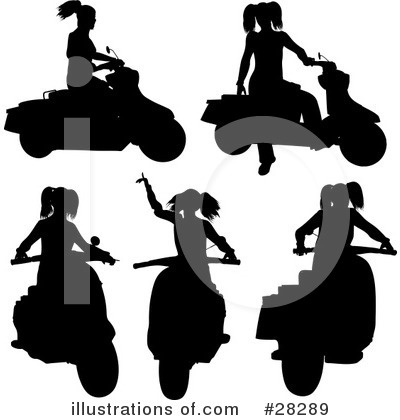 Royalty-Free (RF) Scooter Clipart Illustration by KJ Pargeter - Stock Sample #28289