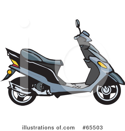 Royalty-Free (RF) Scooter Clipart Illustration by Dennis Holmes Designs - Stock Sample #65503