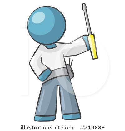 Royalty-Free (RF) Screwdriver Clipart Illustration by Leo Blanchette - Stock Sample #219888