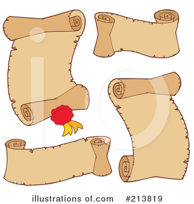 Royalty-Free (RF) Scroll Clipart Illustration by visekart - Stock Sample #213819
