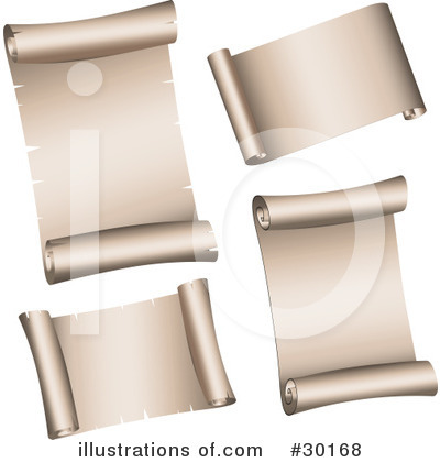 Royalty-Free (RF) Scrolls Clipart Illustration by KJ Pargeter - Stock Sample #30168