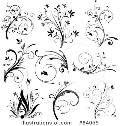 Royalty-Free (RF) Scrolls Clipart Illustration by KJ Pargeter - Stock Sample #64055