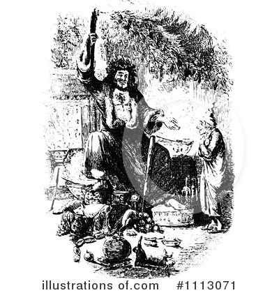 Royalty-Free (RF) Scrooge Clipart Illustration by Prawny Vintage - Stock Sample #1113071