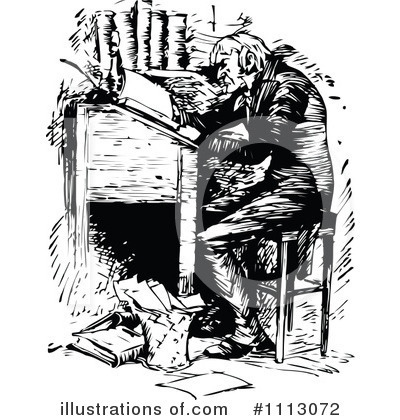 Royalty-Free (RF) Scrooge Clipart Illustration by Prawny Vintage - Stock Sample #1113072