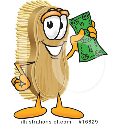 Royalty-Free (RF) Scrub Brush Character Clipart Illustration by Mascot Junction - Stock Sample #16829