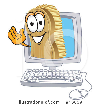 Royalty-Free (RF) Scrub Brush Character Clipart Illustration by Mascot Junction - Stock Sample #16839