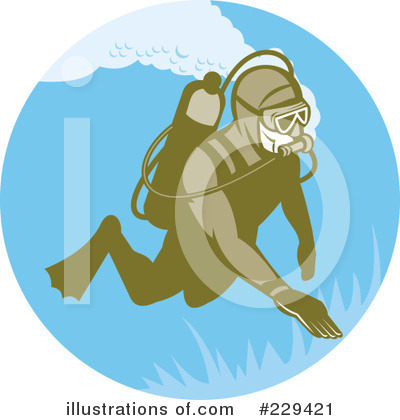 Scuba Diver Clipart #229421 by patrimonio