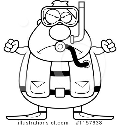 Royalty-Free (RF) Scuba Diver Clipart Illustration by Cory Thoman - Stock Sample #1157633