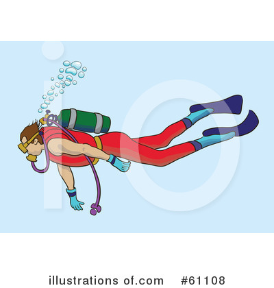 Royalty-Free (RF) Scuba Diving Clipart Illustration by pauloribau - Stock Sample #61108