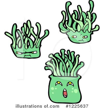 Royalty-Free (RF) Sea Anemone Clipart Illustration by lineartestpilot - Stock Sample #1225637