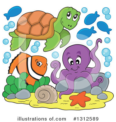 Sea Turtle Clipart #1312589 by visekart