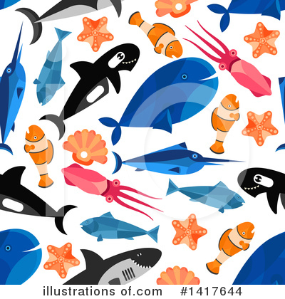 Royalty-Free (RF) Sea Life Clipart Illustration by Vector Tradition SM - Stock Sample #1417644
