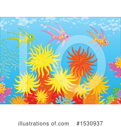 Sea Anemones Clipart #1530937 by Alex Bannykh