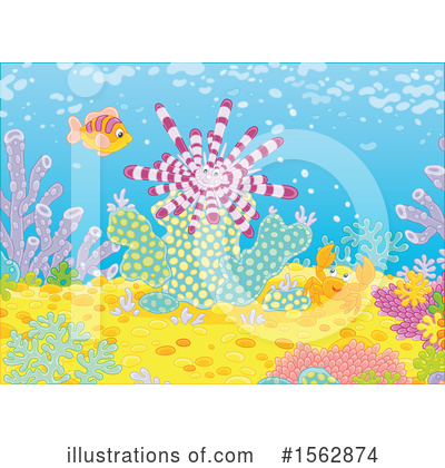 Sea Urchin Clipart #1562874 by Alex Bannykh