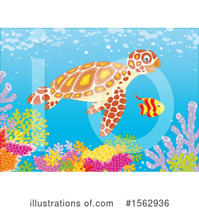 Sea Turtle Clipart #1562936 by Alex Bannykh