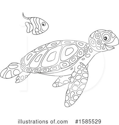 Royalty-Free (RF) Sea Life Clipart Illustration by Alex Bannykh - Stock Sample #1585529