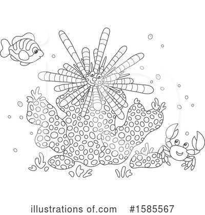 Sea Urchin Clipart #1585567 by Alex Bannykh