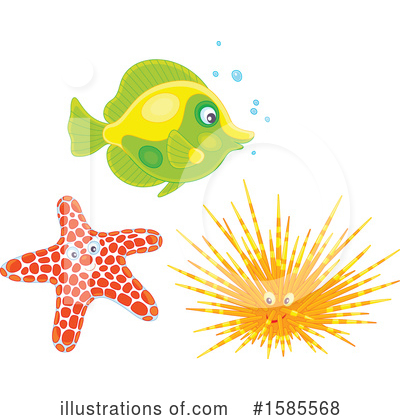 Royalty-Free (RF) Sea Life Clipart Illustration by Alex Bannykh - Stock Sample #1585568