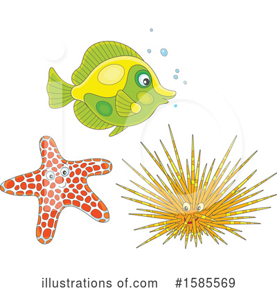 Sea Urchin Clipart #1585569 by Alex Bannykh
