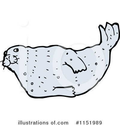 Royalty-Free (RF) Sea Lion Clipart Illustration by lineartestpilot - Stock Sample #1151989