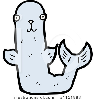 Royalty-Free (RF) Sea Lion Clipart Illustration by lineartestpilot - Stock Sample #1151993