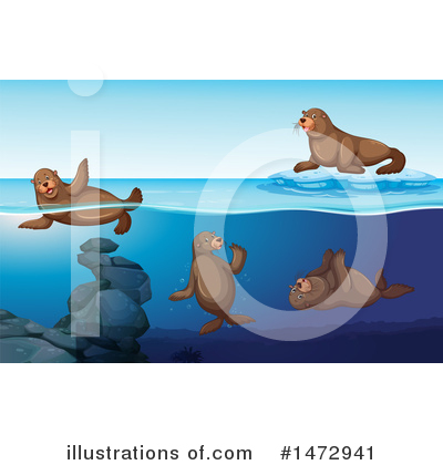 Sea Lion Clipart #1472941 by Graphics RF