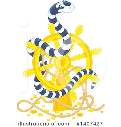 Sea Snake Clipart #1407427 by Alex Bannykh