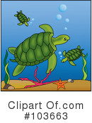 Sea Turtle Clipart #103663 by Pams Clipart