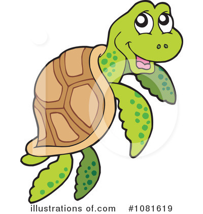 Royalty-Free (RF) Sea Turtle Clipart Illustration by visekart - Stock Sample #1081619