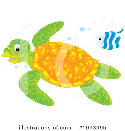 Royalty-Free (RF) Sea Turtle Clipart Illustration by Alex Bannykh - Stock Sample #1093095