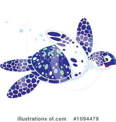Sea Turtle Clipart #1094479 by Alex Bannykh